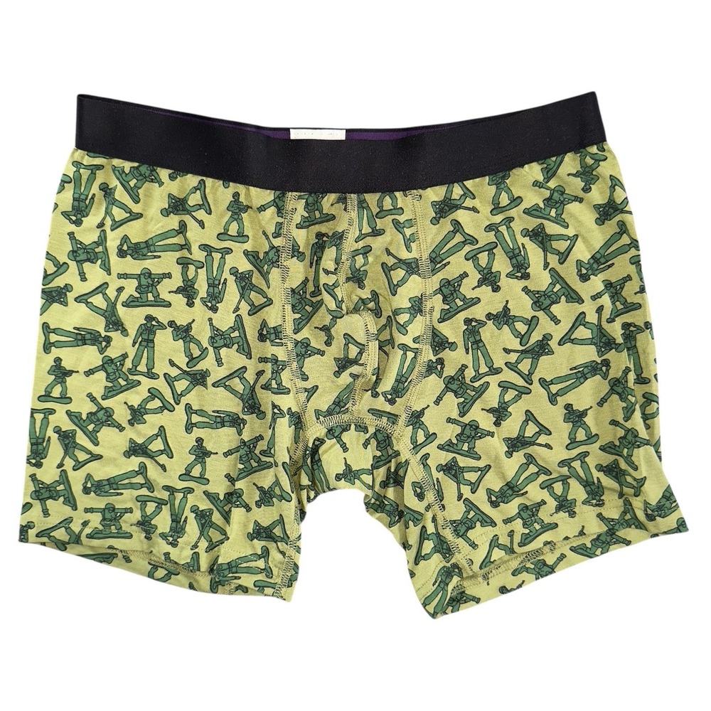 MeUndies Mens Medium‎ Green Army Men Modal Boxer Briefs NWOT